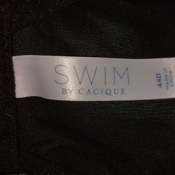 Swim by Cacique Underwire Knot-Front Bikini Top Green Teal 44D - Picture 9 of 15